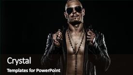  Presentation with black man - Amazing theme having human torso - portrait of rock man black backdrop and a wine colored foreground