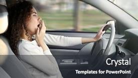  Presentation with stop motion - Cool new presentation theme with stop motion - woman sleeping in car backdrop and a tawny brown colored foreground