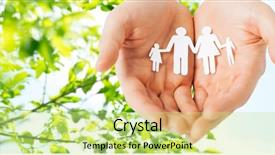  Presentation with human value - Slide set enhanced with human value - man hands holding paper cutout background and a yellow colored foreground