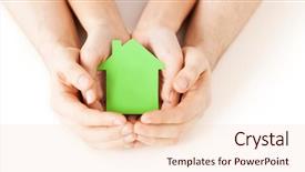  Presentation with human value - Presentation design enhanced with human value - real estate and family home background and a lemonade colored foreground