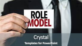  Presentation with role model - Slide set featuring human value - role model background and a ocean colored foreground