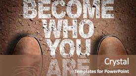  Presentation with human value - Amazing PPT theme having human value - top view of boot backdrop and a violet colored foreground