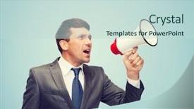  Presentation with hiring - Cool new presentation theme with human voice - business communication hiring searching public backdrop and a soft green colored foreground