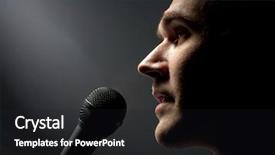  Presentation with voice - Amazing theme having human voice - close-up of man singing backdrop and a dark gray colored foreground