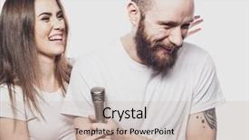  Presentation with human voice - Presentation theme with human voice - lifestyle and people concept young background and a soft green colored foreground