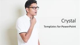  Presentation with voice - Slide deck featuring human voice - portrait of indian guy sore background and a white colored foreground