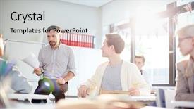  Presentation with teacher - Colorful presentation enhanced with human voice - serious and confident teacher talking backdrop and a light gray colored foreground