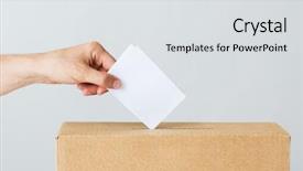  Presentation with civil rights - Theme having human voice - voting civil rights and people background and a light gray colored foreground