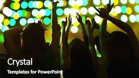  Presentation with audience - Presentation design with humanbody 18 - audience watching a rock show background and a black colored foreground