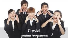  Presentation with group - Slides having humanbody 18 - group of business people shouting background and a dark gray colored foreground