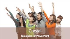  Presentation with group - PPT layouts enhanced with humanbody 18 - group of young people looking background and a red colored foreground