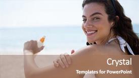  Presentation with woman diversity women socialize unity - Slides with humanbody 18 - portrait of smiling woman applying background and a  colored foreground