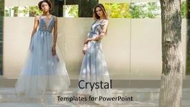  Presentation with makeup fashion model applying lipstick - Presentation enhanced with humanbody 18 - two fashion models in long background and a mint green colored foreground