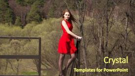  Presentation with sexy santa woman red - Colorful slide set enhanced with humanbody 18 - young beautiful blonde woman backdrop and a  colored foreground