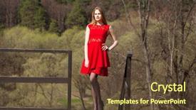  Presentation with sexy santa woman red - Cool new PPT theme with humanbody 18 - young beautiful blonde woman backdrop and a  colored foreground