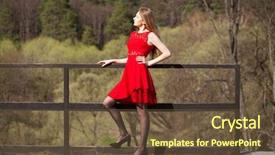  Presentation with sexy santa woman red - Amazing PPT layouts having humanbody 18 - young beautiful blonde woman backdrop and a  colored foreground