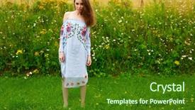  Presentation with art white gray grey - Colorful theme enhanced with humanbody 18 - young beautiful brunette woman backdrop and a  colored foreground