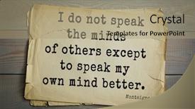  Presentation with philosopher - Slides having humanistic - top-100 french writer and philosopher background and a coral colored foreground