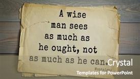  Presentation with philosopher - Theme enhanced with humanistic - top-100 french writer and philosopher background and a  colored foreground