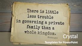  Presentation with philosopher - PPT layouts with humanistic - top-100 french writer and philosopher background and a  colored foreground