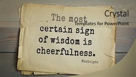  Presentation with wisdom - Amazing PPT theme having humanistic - top-100 french writer and philosopher backdrop and a  colored foreground