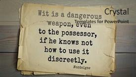 Presentation with philosopher - Amazing slide set having humanistic - top-100 french writer and philosopher backdrop and a  colored foreground