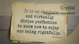  Presentation with philosopher - Theme having humanistic - top-100 french writer and philosopher background and a mint green colored foreground