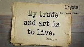  Presentation with philosopher - PPT theme consisting of humanistic - top-100 french writer and philosopher background and a  colored foreground