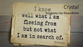  Presentation with philosopher - PPT layouts having humanistic - top-100 french writer and philosopher background and a  colored foreground