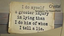  Presentation with philosopher - PPT theme having humanistic - top-100 french writer and philosopher background and a coral colored foreground