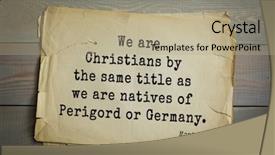  Presentation with philosopher - Beautiful PPT theme featuring humanistic - top-100 french writer and philosopher backdrop and a  colored foreground