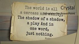  Presentation with philosopher - PPT theme having humanistic - top-100 french writer and philosopher background and a  colored foreground