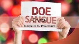  Presentation with humanitarian - Presentation with humanitarian aid - give blood in portuguese card background and a coral colored foreground