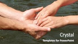  Presentation with humanitarian - Presentation design featuring pomegranate on a plate background and a yellow colored foreground