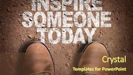  Presentation with humanitarian - Beautiful presentation theme featuring humanitarian aid - top view of boot backdrop and a tawny brown colored foreground