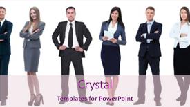  Presentation with successful - PPT layouts enhanced with humanity - group of successful business people background and a lemonade colored foreground