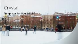  Presentation with rink - Audience pleasing presentation consisting of humans on rink backdrop and a white colored foreground