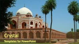  Presentation with india - Audience pleasing presentation design consisting of humayun tomb gardens delhi india backdrop and a tawny brown colored foreground