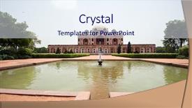  Presentation with humayun s tomb - Audience pleasing PPT theme consisting of humayun-tomb-in-delhi backdrop and a sky blue colored foreground