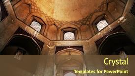  Presentation with mughal - PPT theme enhanced with humayun's tomb delhi india background and a tawny brown colored foreground