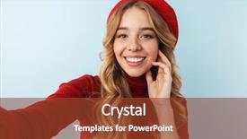  Presentation with blue and red - Amazing slide set having humble - image of stylish blond woman backdrop and a tawny brown colored foreground