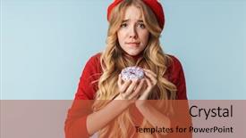  Presentation with blue and purple and red - Amazing presentation theme having humble - image of young blond woman backdrop and a red colored foreground