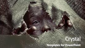  Presentation with poor child - Audience pleasing PPT layouts consisting of humble - portrait of a poor dirty backdrop and a gray colored foreground