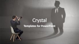  Presentation with offering advertising space in malls - Cool new slides with humble businessman staying and offering backdrop and a gray colored foreground