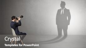  Presentation with initial public offering - Beautiful presentation theme featuring humble businessman staying and offering backdrop and a gray colored foreground