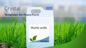  Presentation with organic compounds - Slides with humic-acids-organic-compounds background and a sky blue colored foreground