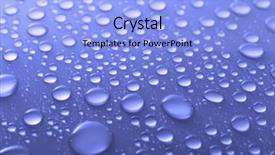  Presentation with water glass - Cool new presentation design with humid - water drops on glass backdrop and a light blue colored foreground