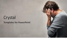  Presentation with lonely - Slides having humiliation - lonely rejected man background and a light gray colored foreground