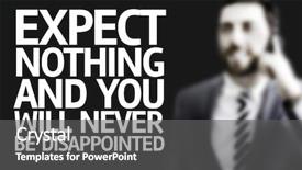  Presentation with 3d man business leader - Slide deck featuring humility - business man with the text background and a gray colored foreground