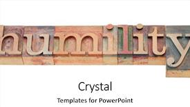  Presentation with wood - Amazing slides having humility - isolated word in vintage wood backdrop and a white colored foreground